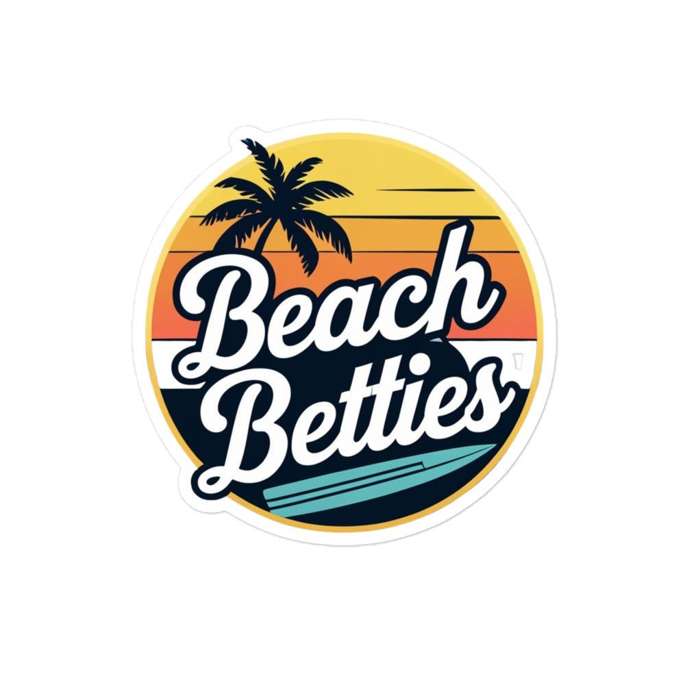 Beach Betties Logo Stickers - vinyl surf sticker sheet